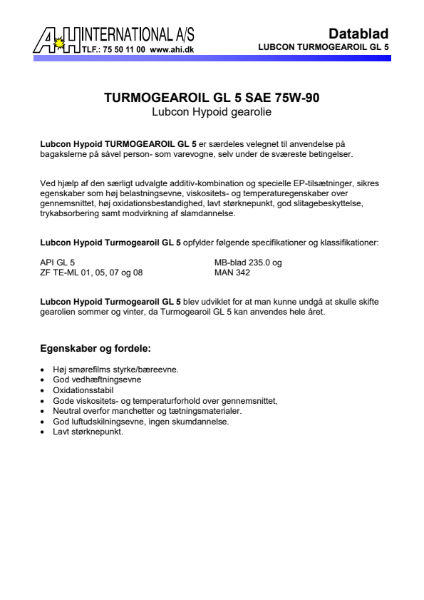 

Turmogearoil GL 5

